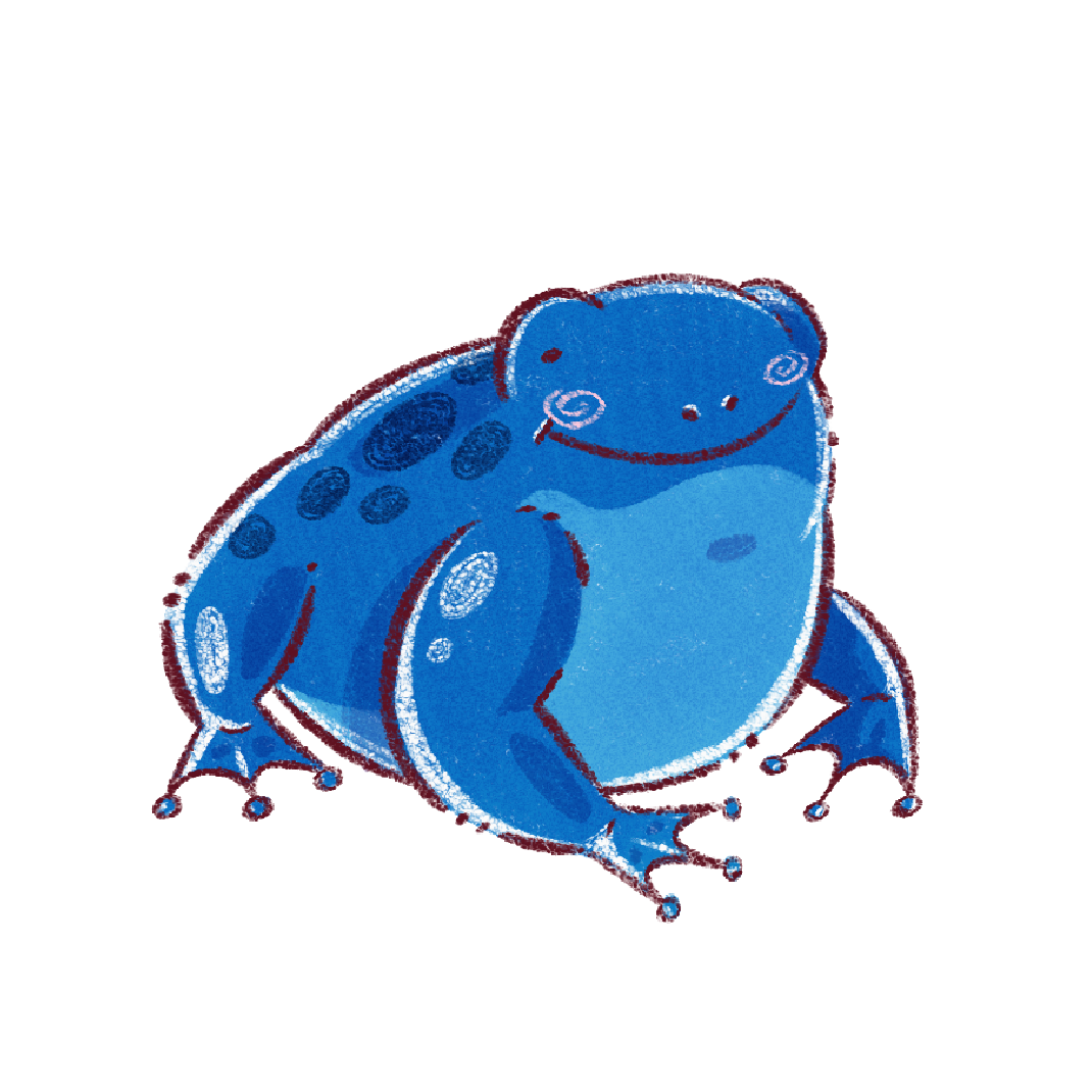 Sticker Grenouille bleue