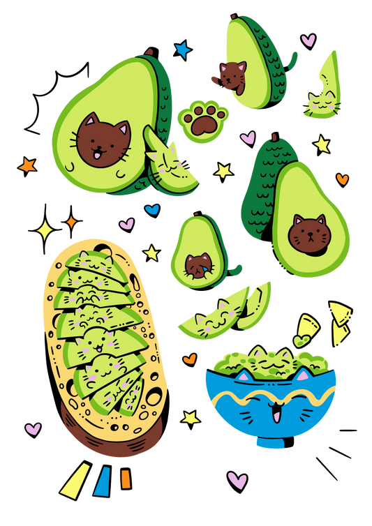 Planche de Sticker Avochat