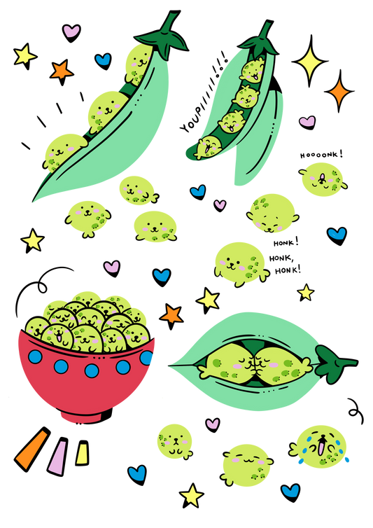 Planche de Sticker Seals in a pod