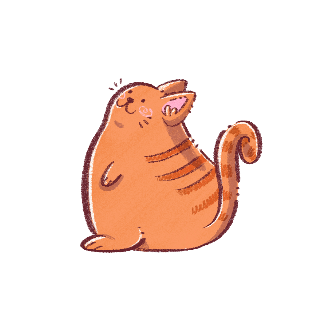 Sticker Chat roux