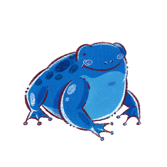 Sticker Grenouille bleue