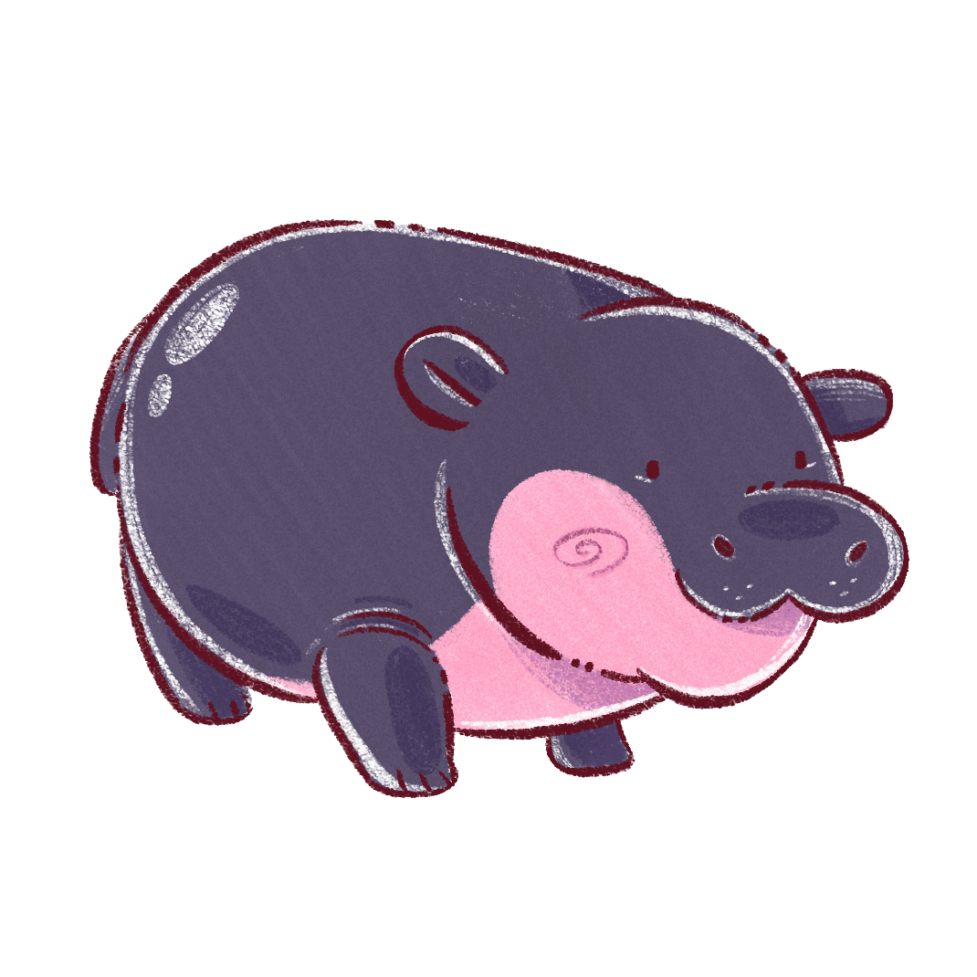 Sticker Hippopotame