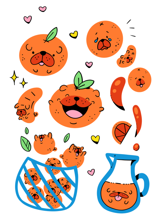 Planche de Sticker Bouledorange