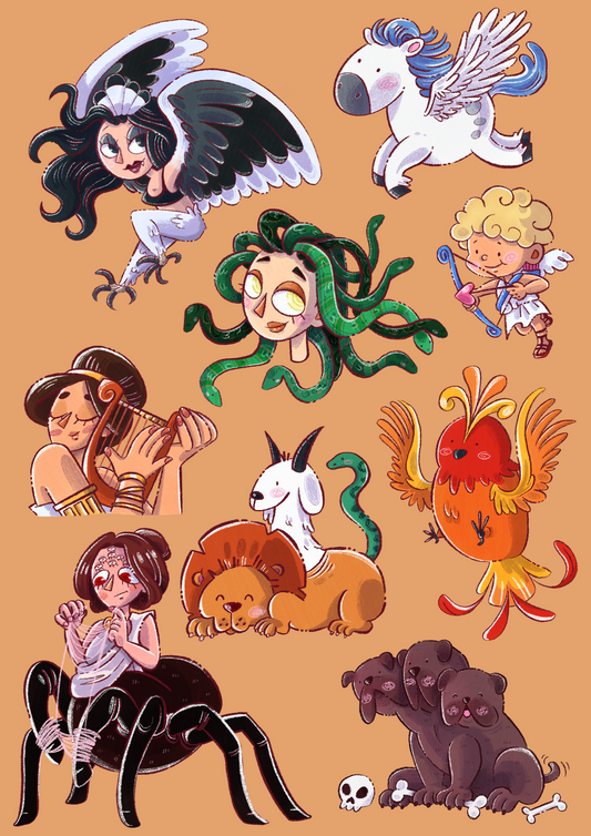 Planche de Stickers Mythologie